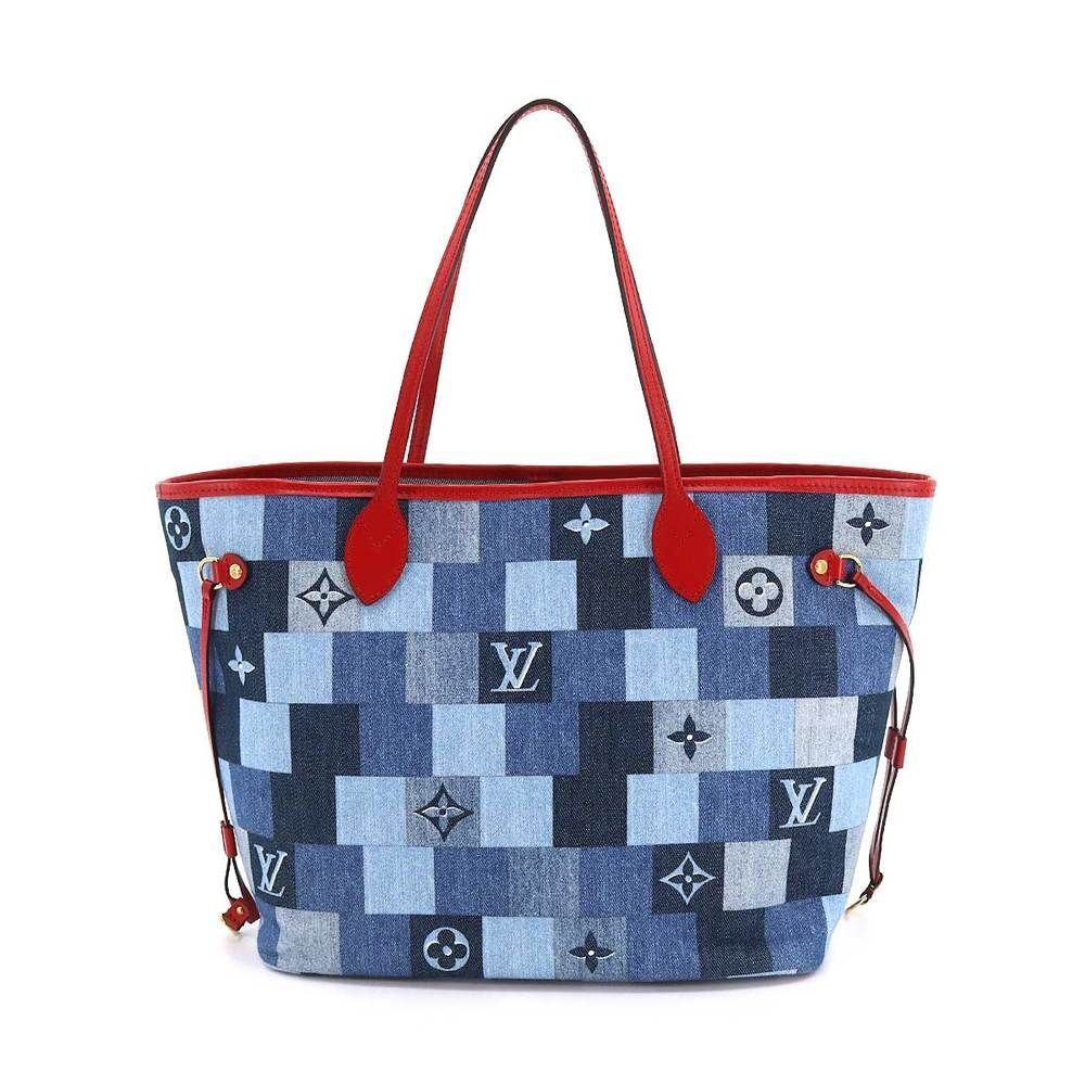 Louis Vuitton Patchwork Denim Monogram Neverfull … - image 2